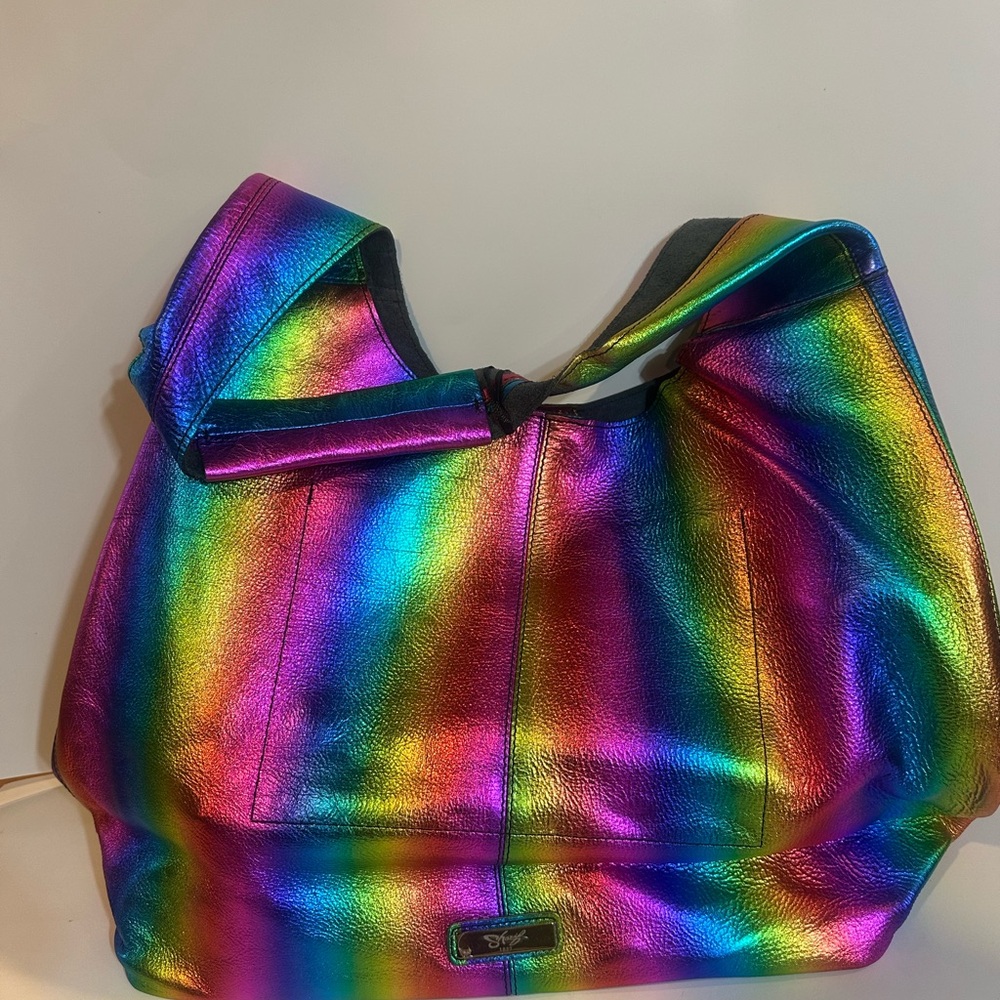 Sharif Rainbow Metallic Tote Bag - Picture 3 of 3